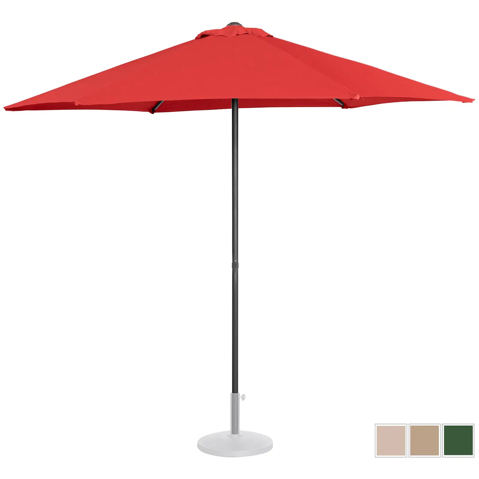 Grand parasol - Rouge - Hexagonal - Ø 270 cm