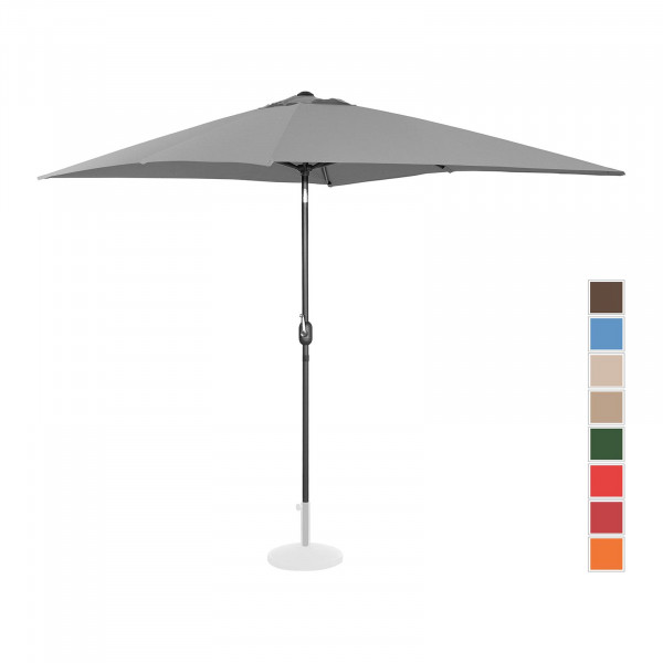 Occasion Grand parasol - Gris foncé - Rectangulaire - 200 x 300 cm - Inclinable