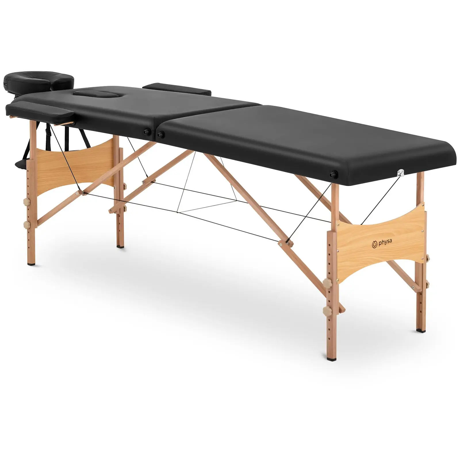 Table de massage pliante - 185 x 60 x 62 cm - 227 kg - Noir