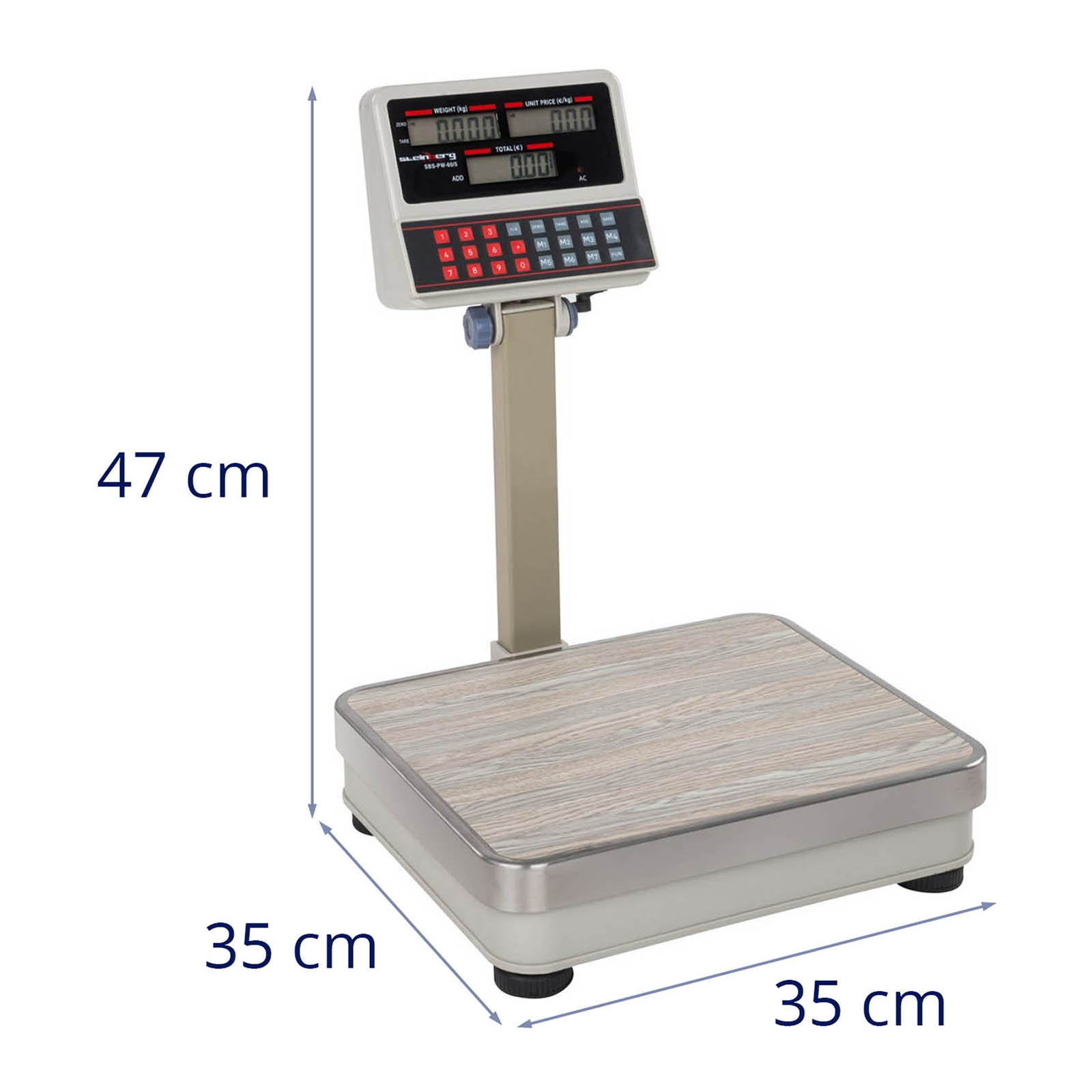 Balance poids-prix blanche - 60kg/5g - LCD
