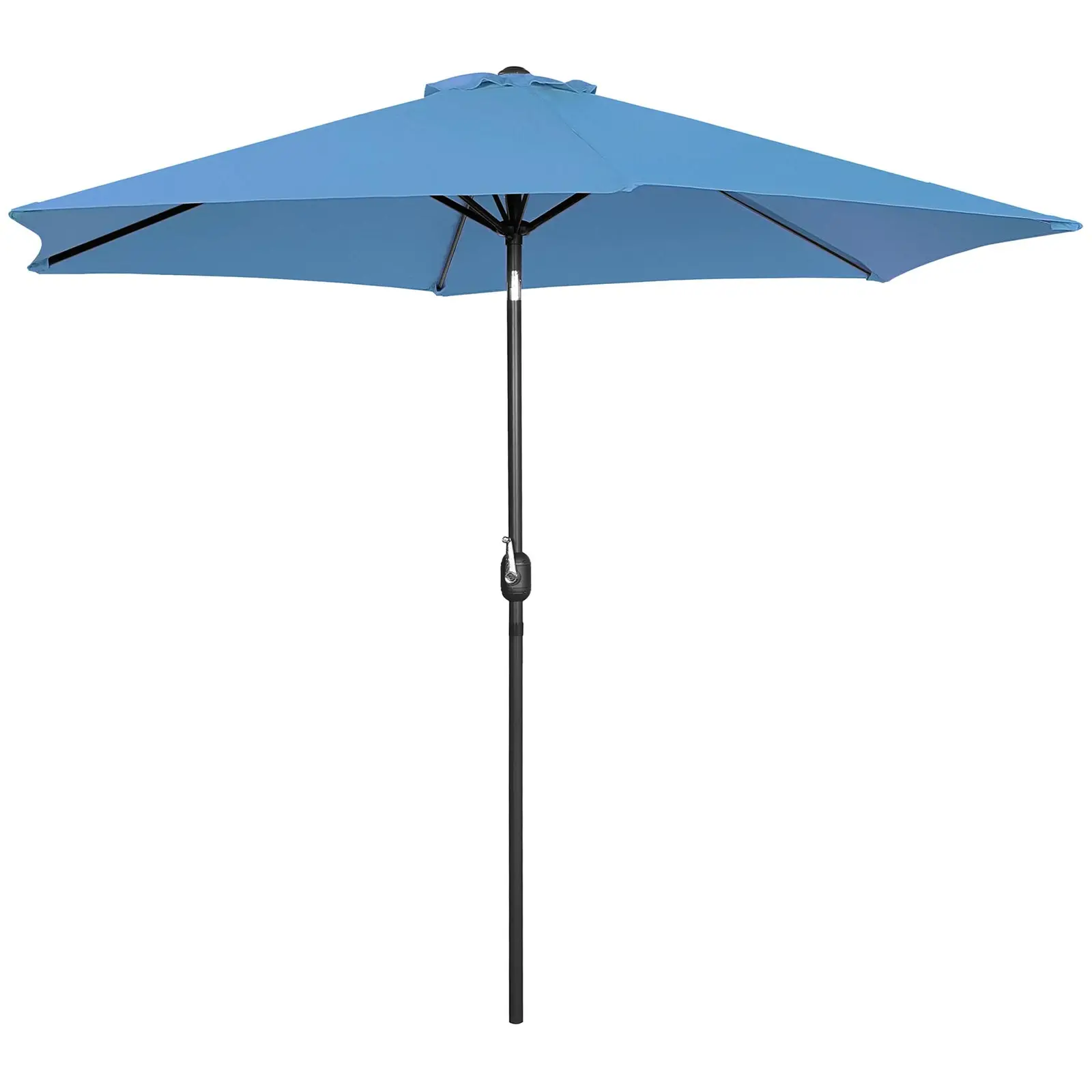Parasol de terrasse – Bleu – Hexagonal – Ø 300 cm – Inclinable