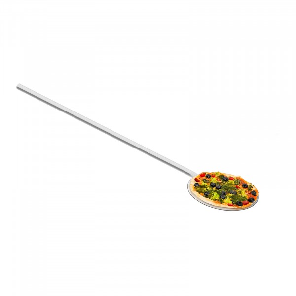 Pelle à pizza inox - 100 cm de long - 20 cm de diamètre
