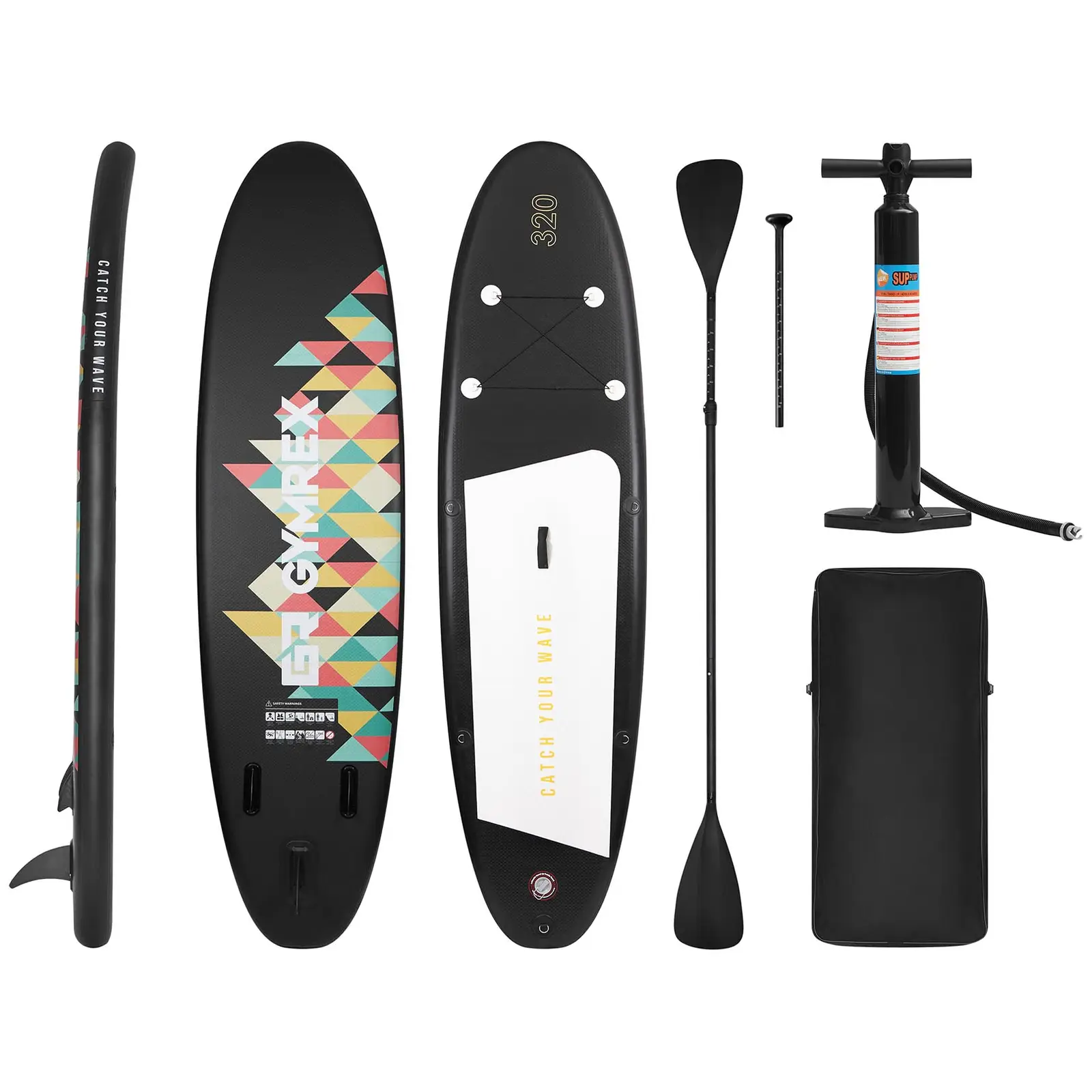 Stand up paddle gonflable - 110 kg - Noir