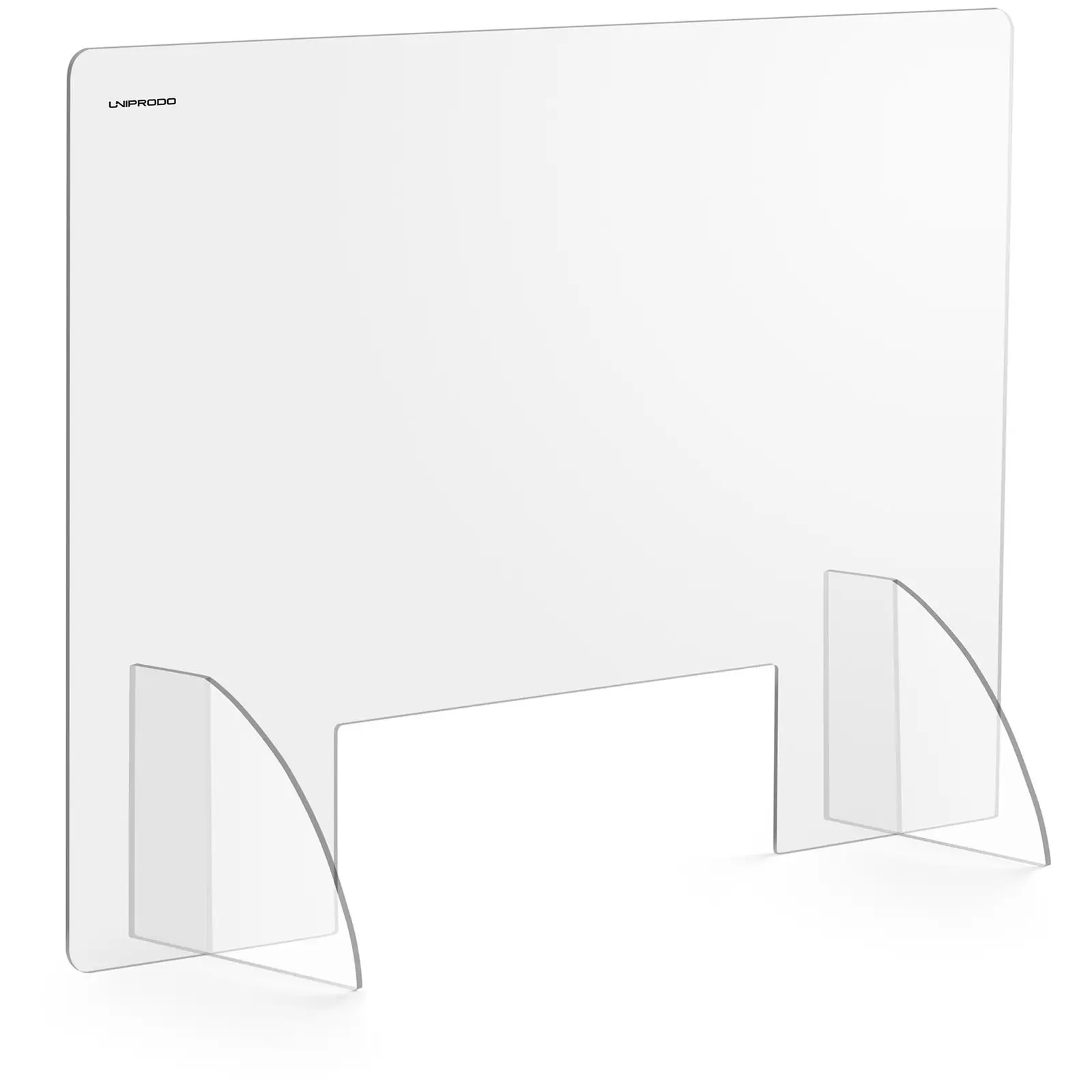 Protection plexiglass - 95 x 65 cm - Verre acrylique - Passe-documents 45 x 15 cm