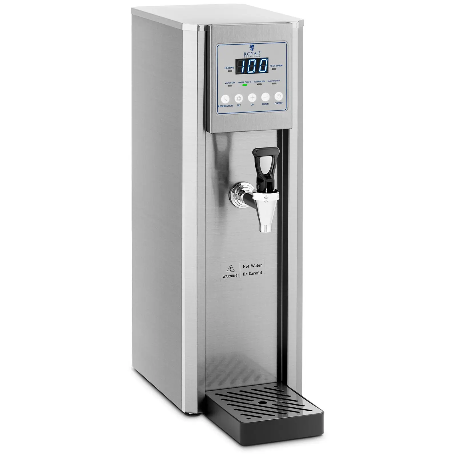 Distributeur d'eau chaude - 8 L - 2100 W - Raccord d'eau - Royal Catering