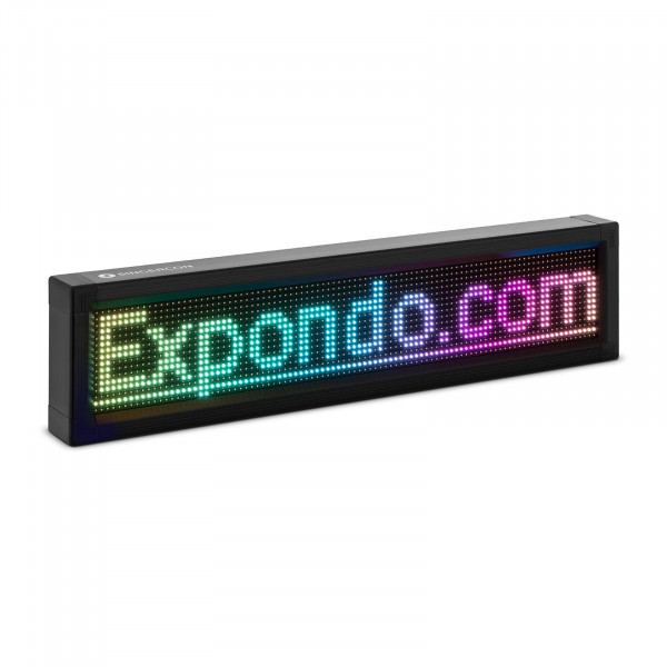 Occasion Panneau publicitaire LED - 96 x 16 LED couleur - 105 x 25 cm - Programmable via iOS/Android