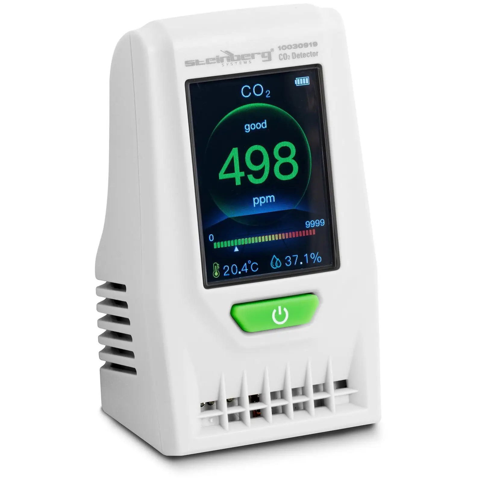 Détecteur de CO2 - Température, humidité relative, date, heure