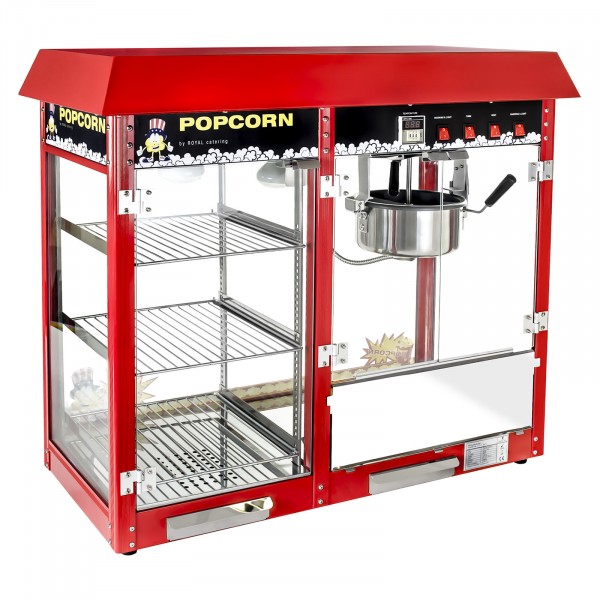 Gesamtansicht 2 von Popcornmaschine - beheizte Auslage - rot
