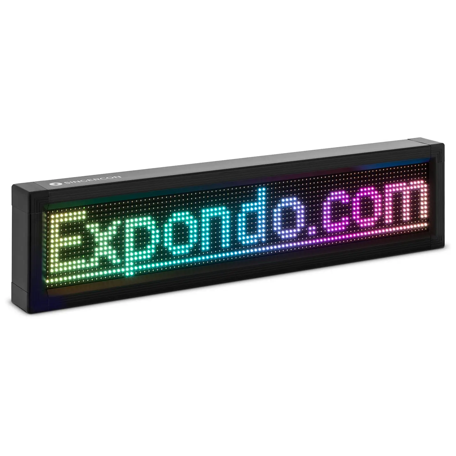 Panneau publicitaire LED - 96 x 16 LED couleur - 105 x 25 cm - Programmable via iOS/Android