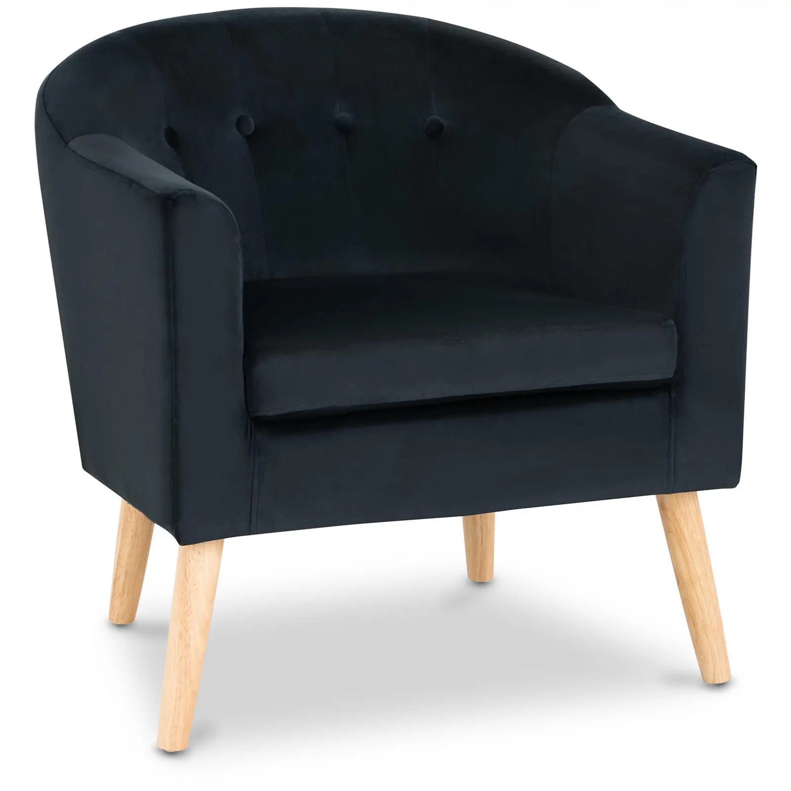 Chaise en tissu - 180 kg max. - Surface d'assise de 49 x 53 cm - Coloris noir