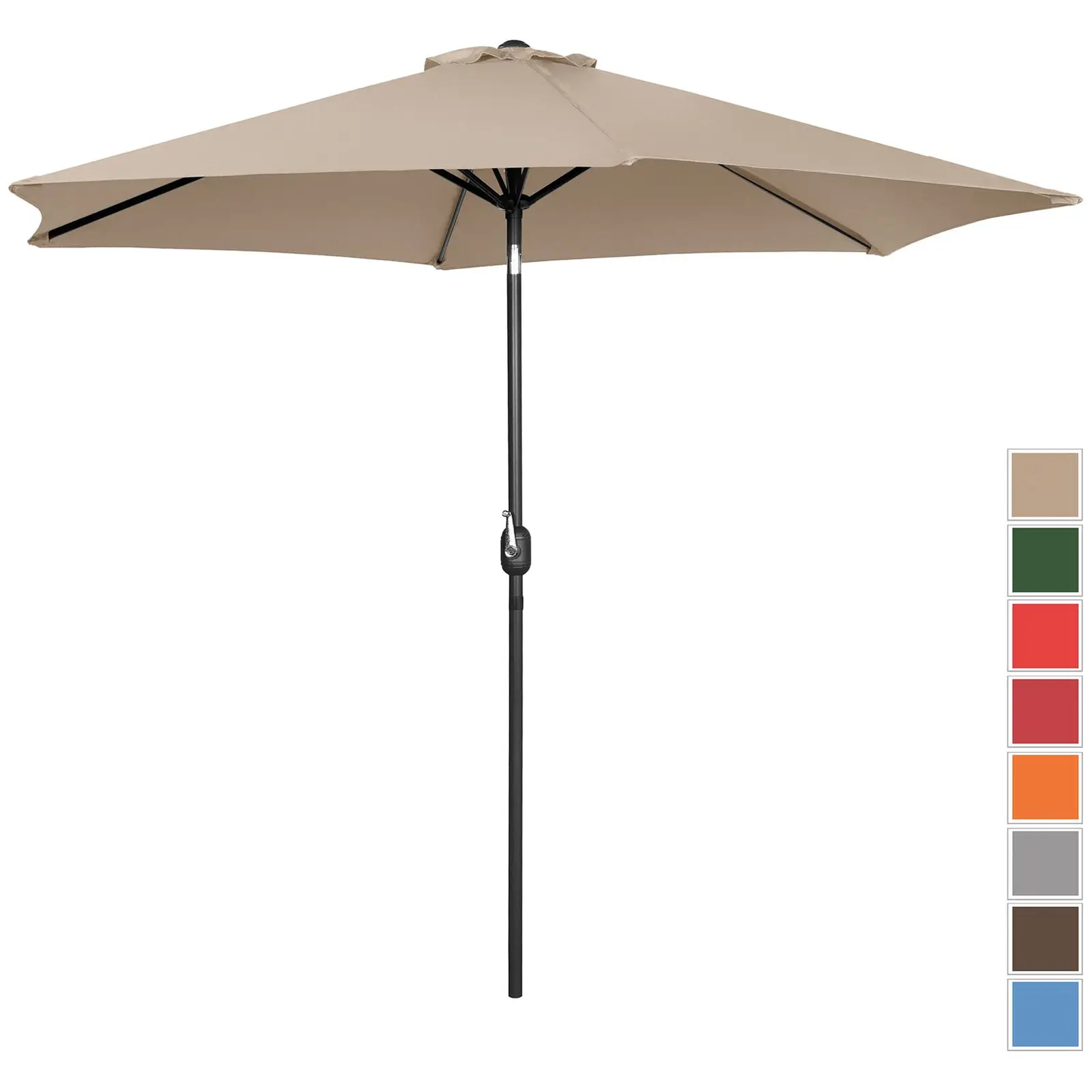 Parasol de terrasse – Crème – Hexagonal – Ø 300 cm – Inclinable