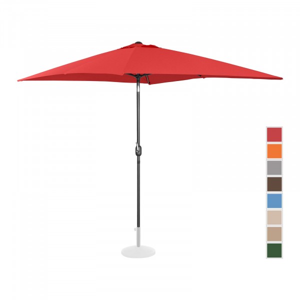 Occasion Parasol de terrasse - Rouge - Rectangulaire - 200 x 300 cm - Inclinable