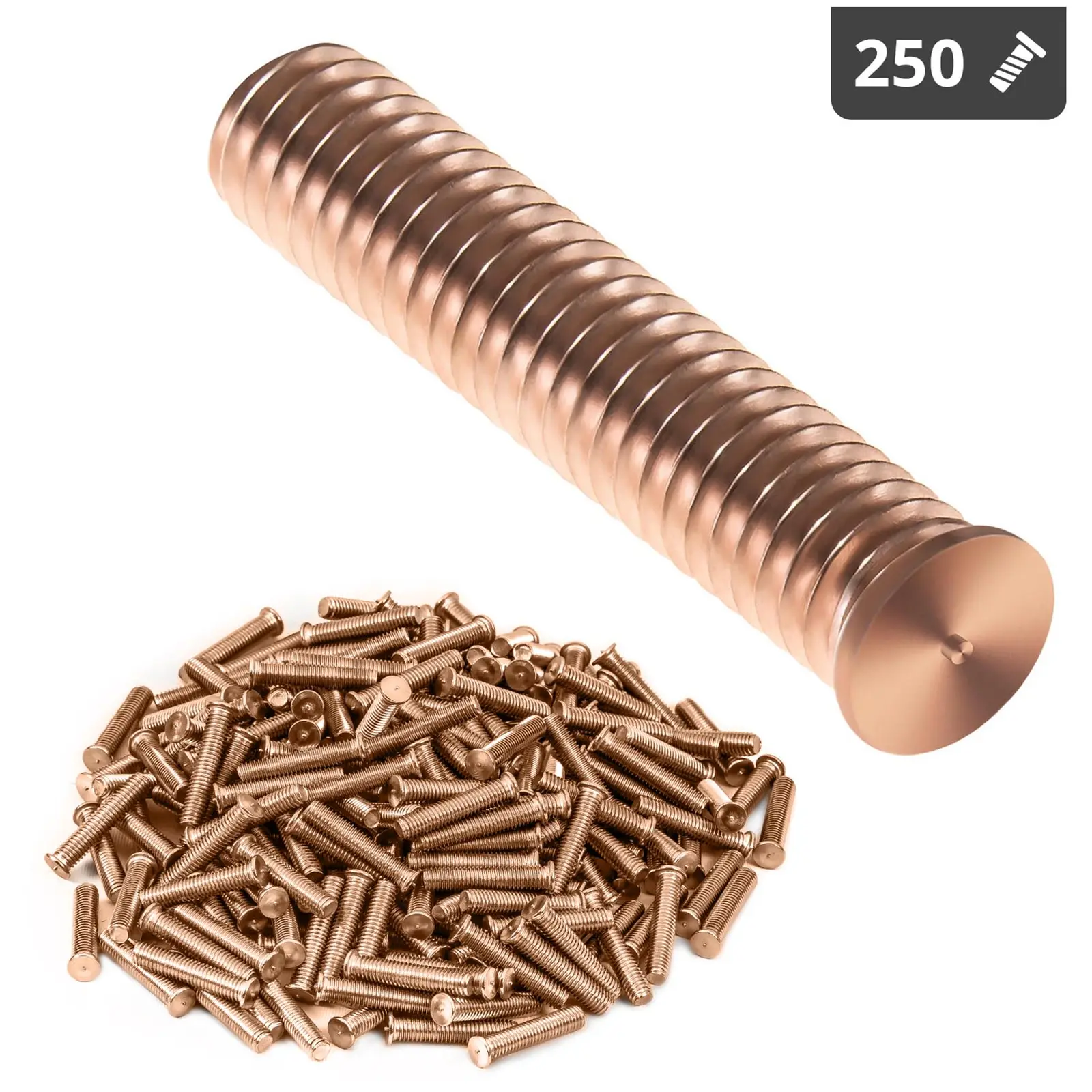 Goujons de soudage - M8 - 40 mm - Acier - 250 pièces