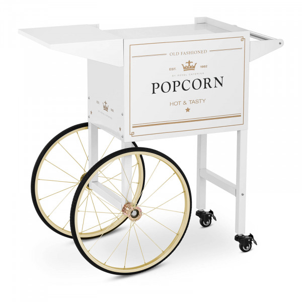 Chariot à popcorn - Coloris blanc et or