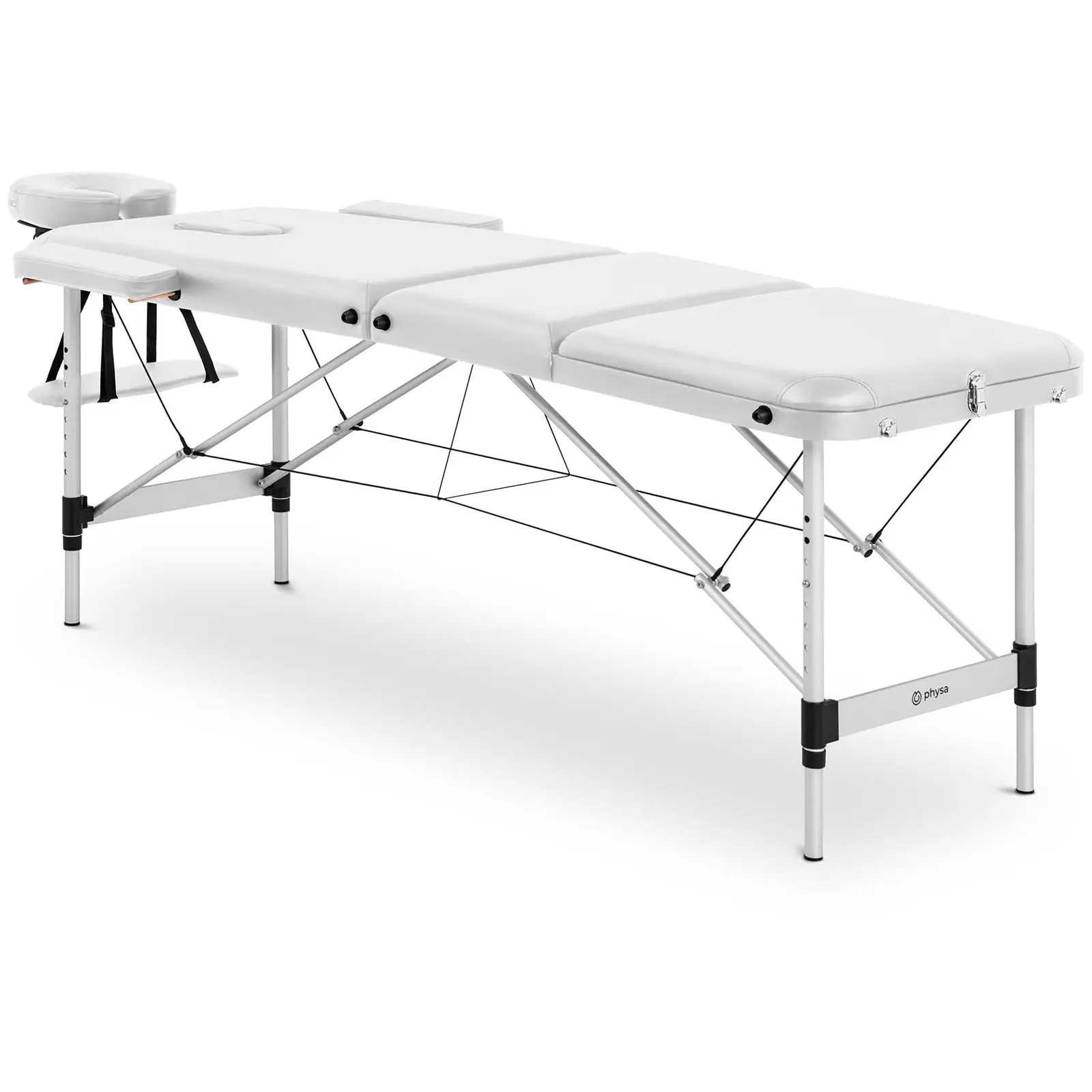 Table de massage pliante - 185 x 60 x 59 cm - 180 kg - White