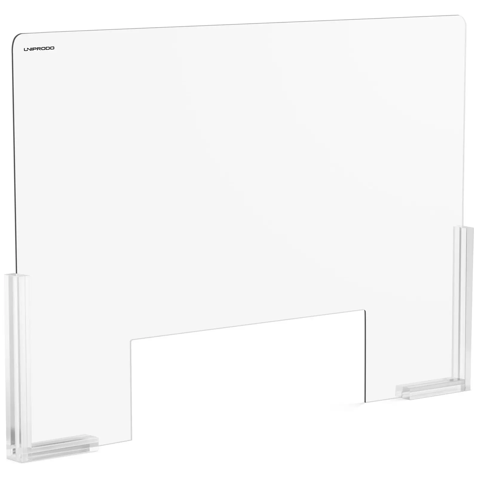 Protection plexiglass - 95 x 65 cm - Verre acrylique - Passe-documents 50 x 16 cm