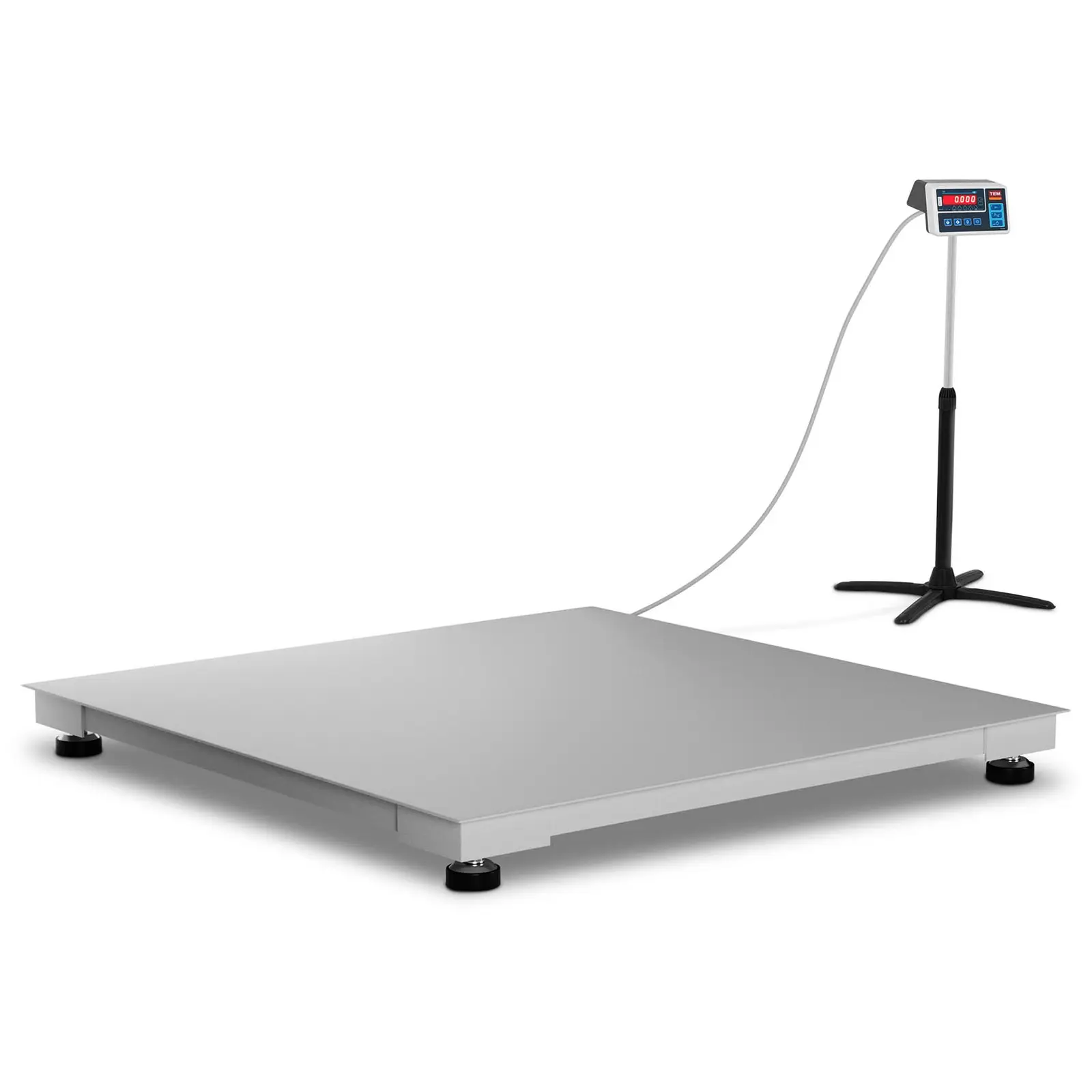 Balance au sol - Calibrage certifié - 1 500 kg / 500 g - 120 x 120 cm - LED