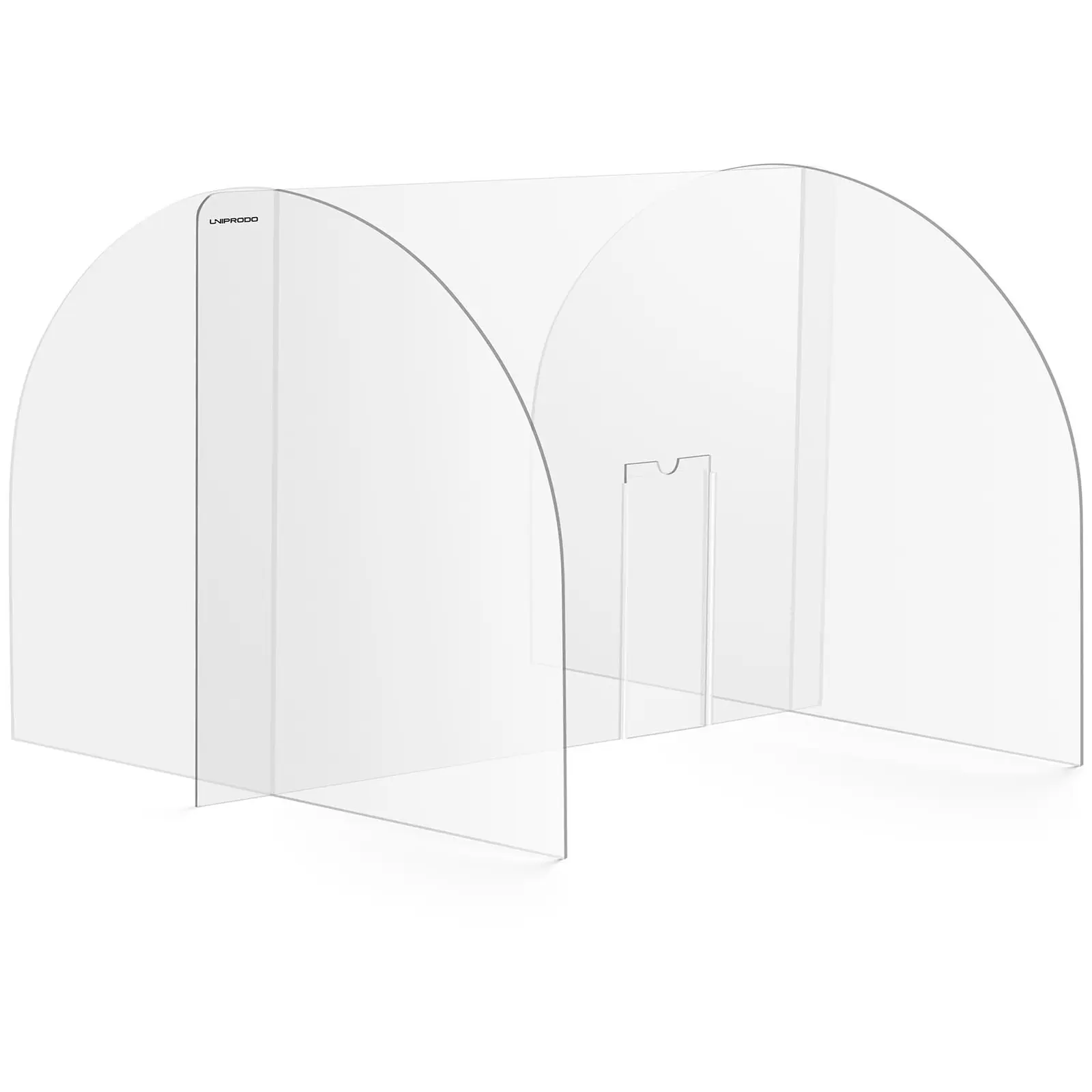 Protection plexiglass - 80 x 60 cm - Verre acrylique - Passe-documents 25 x 12 cm