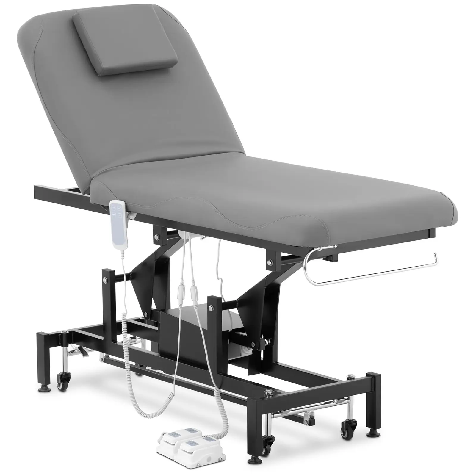 Table de massage électrique - 2 moteurs - 200 kg - Noir, Gris