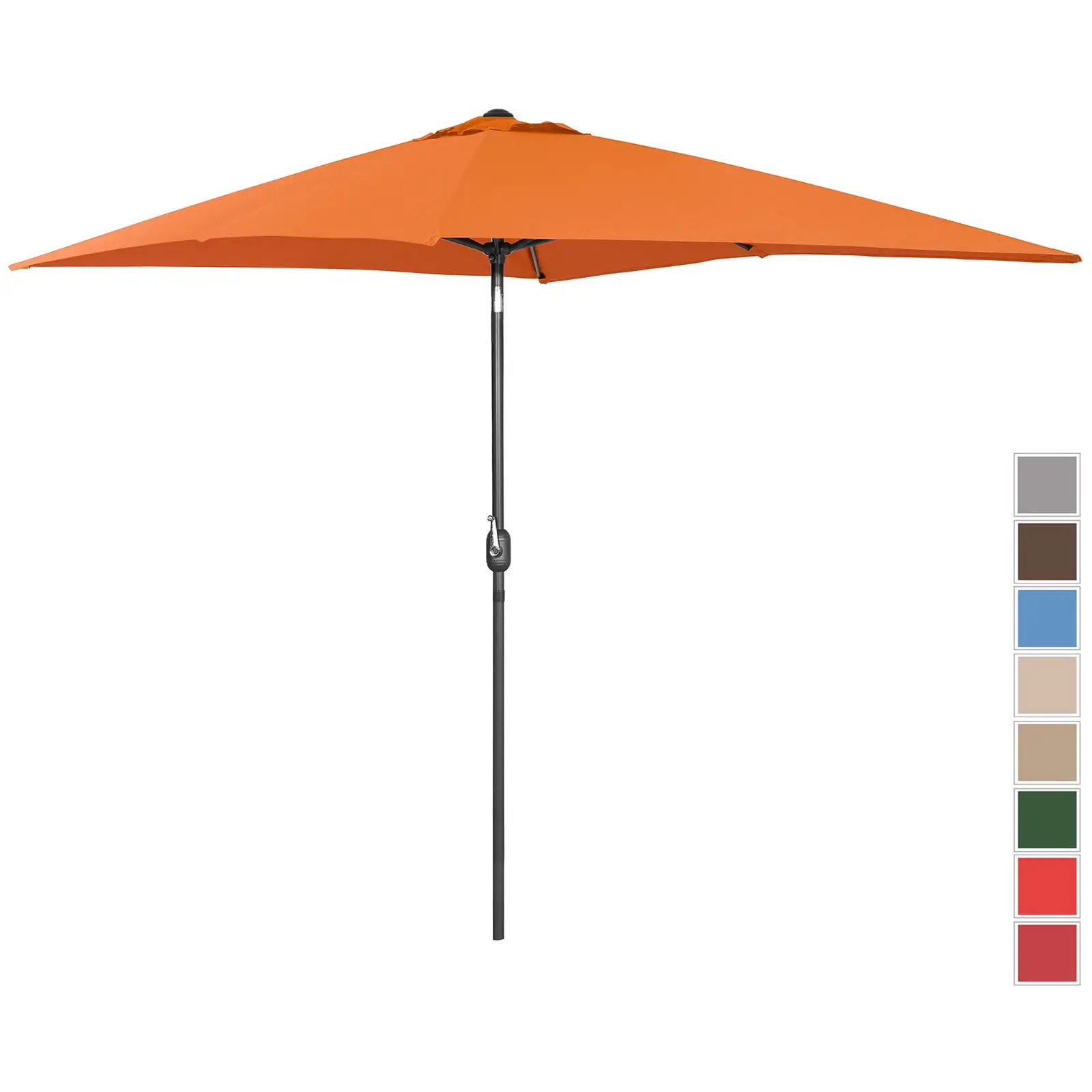 Grand parasol - Orange - Rectangulaire - 200 x 300 cm - Inclinable