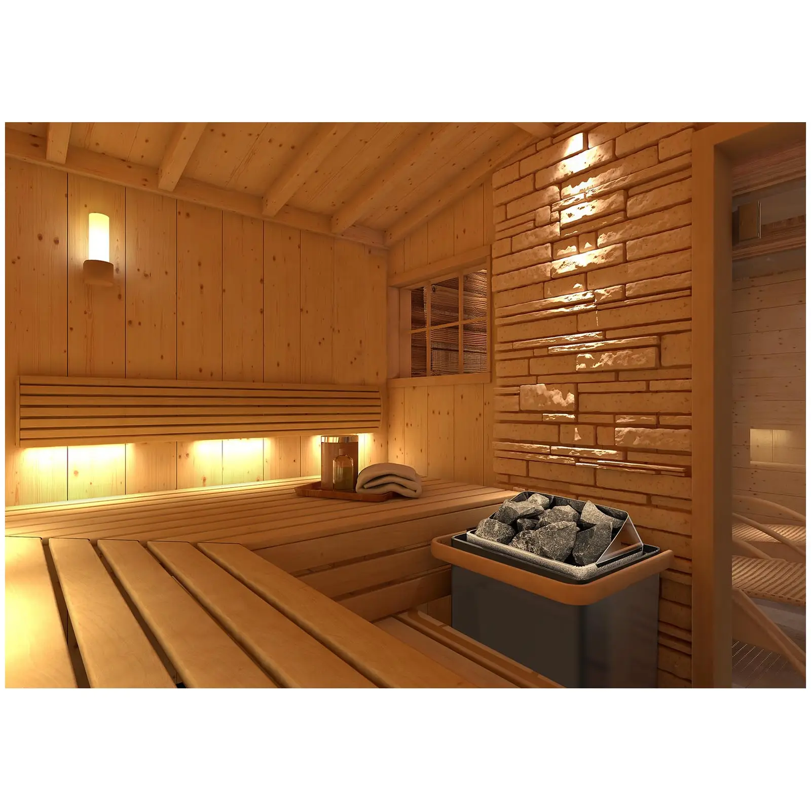 Poêle pour sauna - 9 kW - 30 à 110 °C
